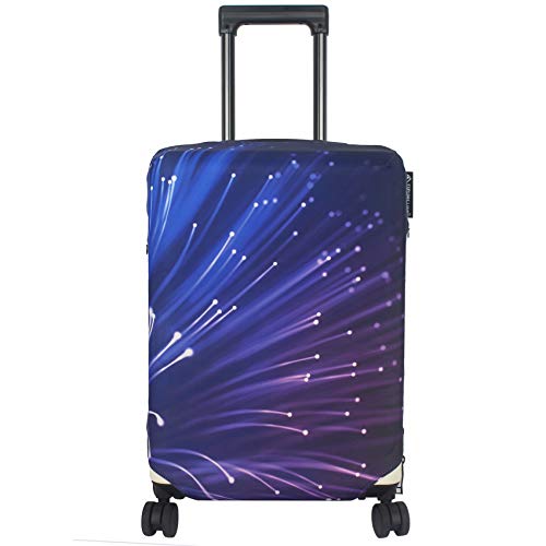 Image of Explore Land Travel Luggage Cover Suitcase Protector Fits 18-32 Inch (Fireworks, XL, Dirt & Scratch Resistant)