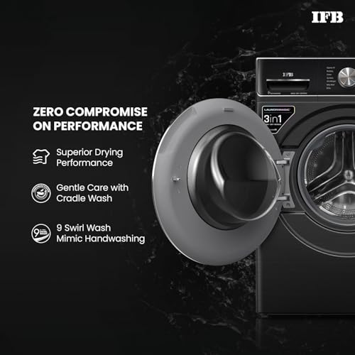 Image of IFB 10 Kg /7 Kg /3 Kg 3-in-1, AI Powered, Fully Automatic Washer Dryer Refresher (IFB Laundrimagic, EXECUTIVE PLUS ZXB, 9 Swirl Wash, Eco Inverter Technology, Black VCM)