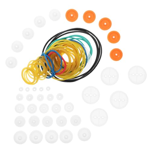 STOBAZA Complete Plastic Belt Pulley Kit Modulus Gears Rubber Belts for Cars Airplanes Model Making Quiet