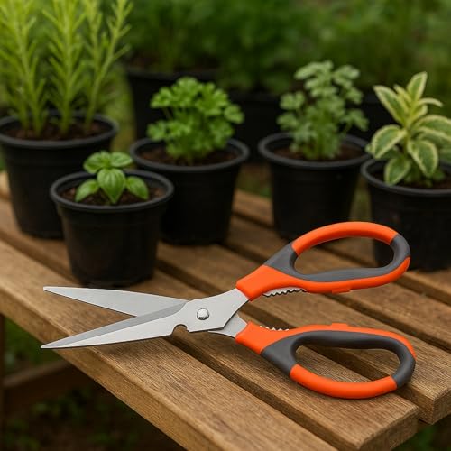 Kraft Seeds Stainless Steel Plant Cutter, Multipurpose Garden Scissors, Kitchen Scissor and Household Use, Durable Garden Tool, Plant Cutting Scissors, Precision Cutting, Comfortable Grip