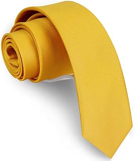 Gusleson 2.4" (6cm) Solid Color Slim Tie Skinny Necktie for Men