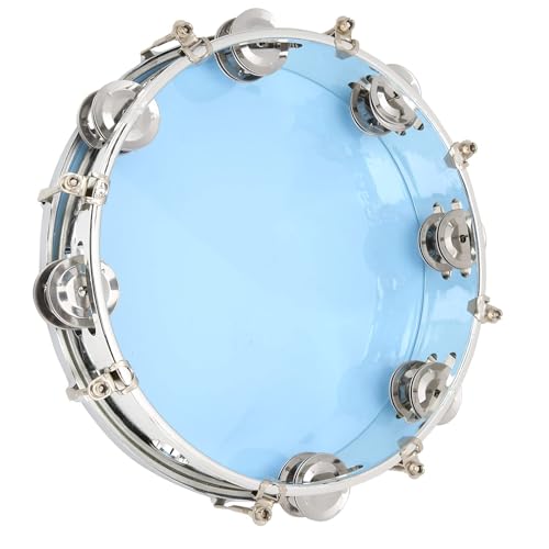 Tambourin pour adultes à main double rangée de jingles en métal