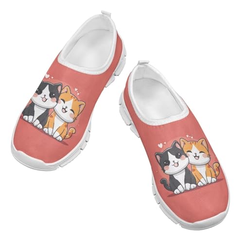 Kids Cat Shoes for Girls Todder Girl Shoes Size 11 Slip on Shoes Back to School Sneakers Animal Prints Gym Athletic Shoes for Preschool Kids Child,Size 31
