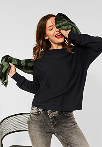 Feinstrickpullover-U-Boot-Ausschnitt