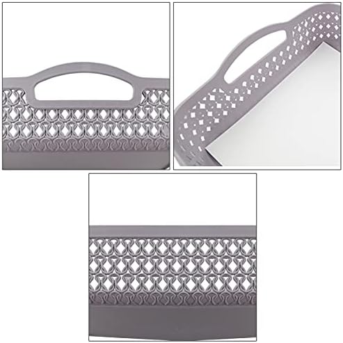 Easymanie 6-pack Plastic Storage Basket, A4 Storage Trays, Grey