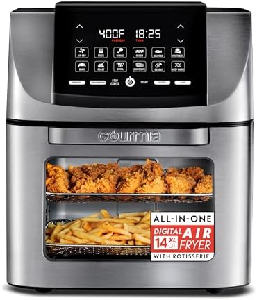 Gourmia Air Fryer - 14 Qt All-in-One Rotisserie Oven with Digital...