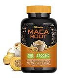 tnvitamins Maca Root Capsules for Women & Men (3200 MG - 180 Capsules) | Peruvian Maca Root Powder E