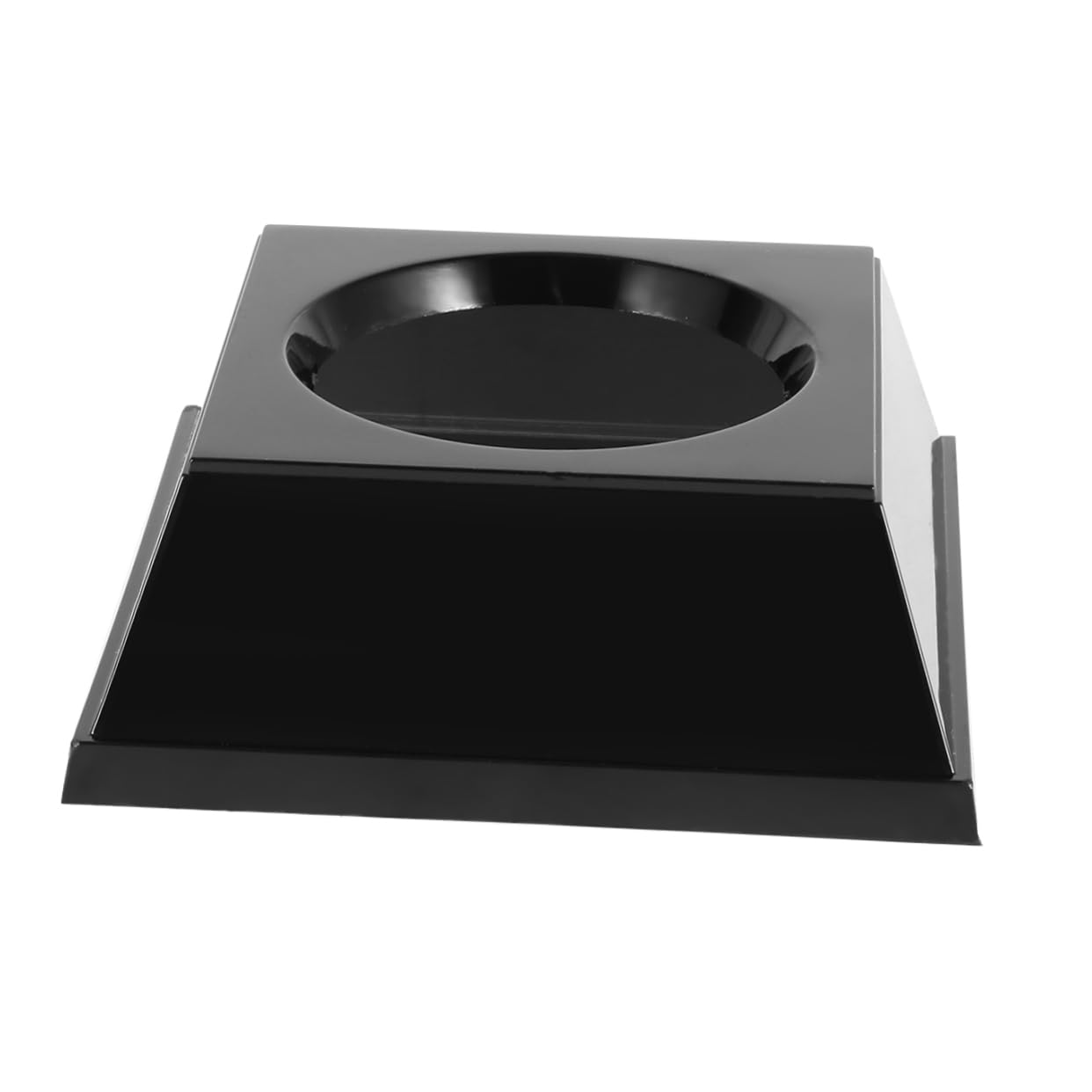 GRIRIW 1pc Plastic Sports Ball Rack Display Holder Durable Black Storage for Basketball Soccer Football Volleyball for Home Office Garage School Use