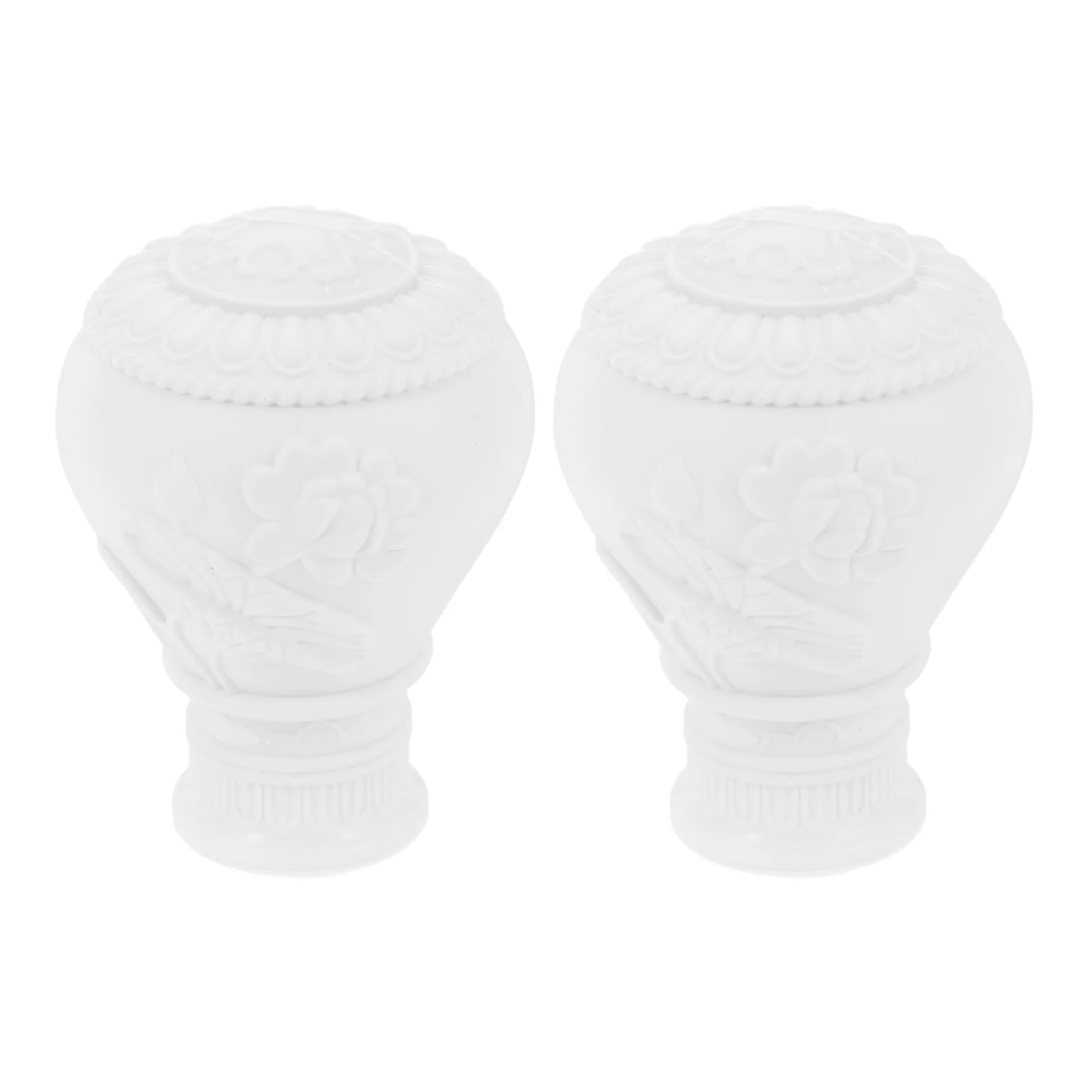 BDFJEDS Curtain Pole Finials 2 Pcs Curtain Rod Head Final Ends Decorative Cap Finials For Rods Plug