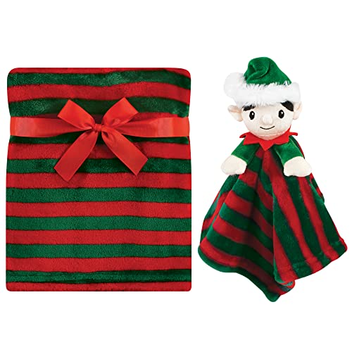 Image of Hudson Baby Unisex Baby Plush Blanket with Security Blanket, Elf, One Size