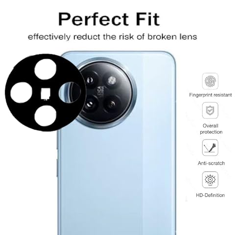 Image of ZARALA For Xiaomi Redmi Note 15 Camera Lens Protector Tempered Glass HD Clear Lens Film (Black Version)