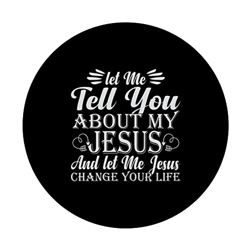 jesus is king tee jesus facts tee jesus loves you PopSockets Swappable PopGrip, Black - Image 3