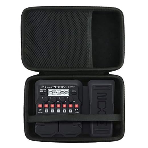 co2crea Estuche duro para Zoom G1X B1X A1X Cuatro Guitarras Multi-Efectos Procesador Expresión Pedal (Carcasa Negra)