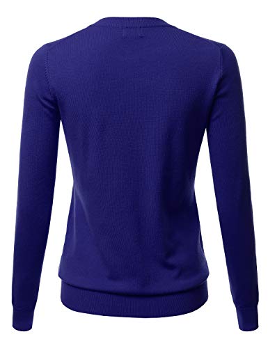 Image of LALABEE Women's Crew Neck Gem Button Long Sleeve Soft Knit Cardigan Sweater