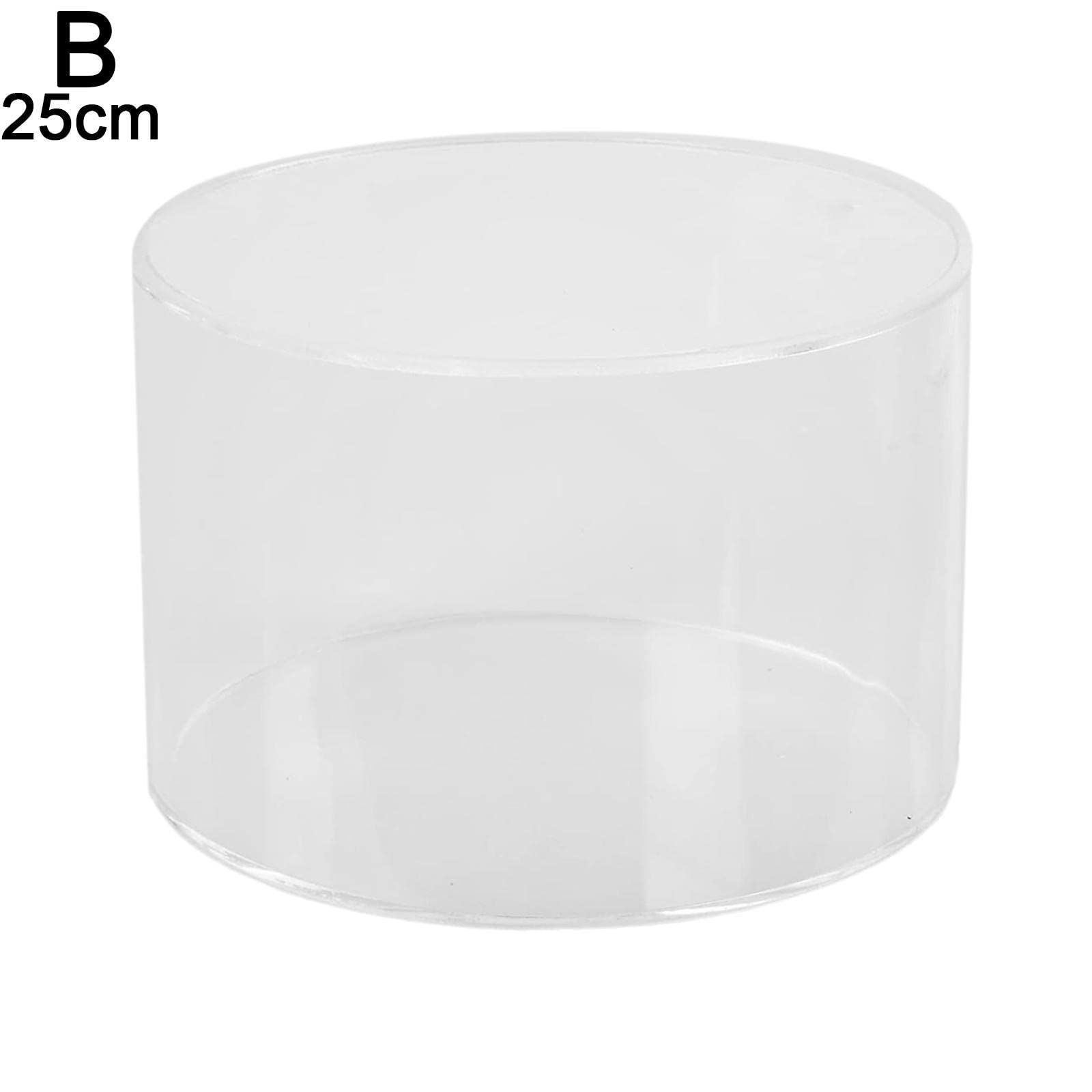 Akrylowy cylinder ekspozycyjny okrągły dekoracyjny wypełniany blat na ślub 25 cm