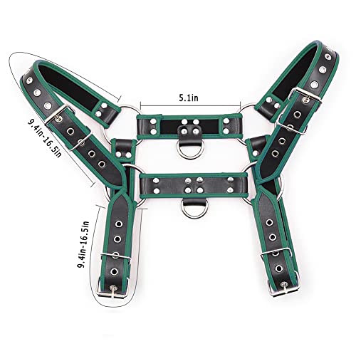 Image of Men's Faux Leather Body Chest Harness Belt Shoulder Cage Belt Party Costume