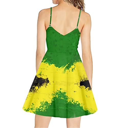 Image of Biyejit Women Casual Loose Dress Strap Long Summer Beach Swing Dress