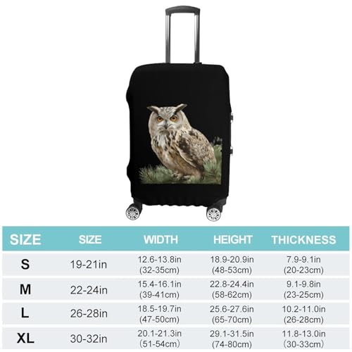 Owl Funny Travel Luggage Cover Baggage Suitcase Cover Protector Skins 19-32 Inch2