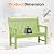 Psilvam Garden Bench, 2-Person Poly Lumber Patio Bench, All-Weather Outdoor Bench that Never Rot and Fade, Memorial Bench, Suit for Garden, Porch and Park (Dark Green)