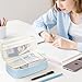 Roosyo Aesthetic Pencil Case Pouch with Zipper – Large Capacity Organizer Bag for School Supplies, Pens, Pencils, Markers – Cute Small Storage Box for Kids, Girls, Teens & College, Blue
