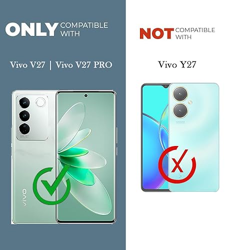 Image of Jkobi Back Cover Case for Vivo V27 | Vivo V27 Pro (Shockproof with Polycarbonate Clear Panel | Professional Black)