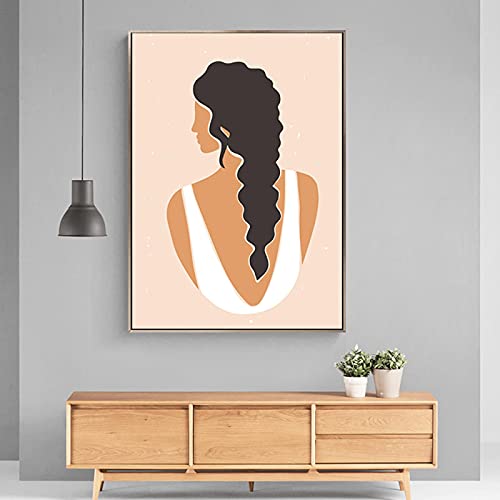 Robe de mariée blanche affiche mode sur toile pour embellir un mur de chambre sans cadre