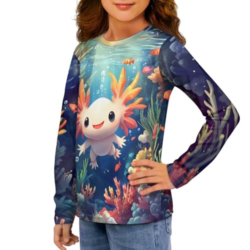 Casual T-Shirts for Teen Girls Pretty Loose Pullover Tops for Back to School Crewneck Shirts for 3-16 Years Old4