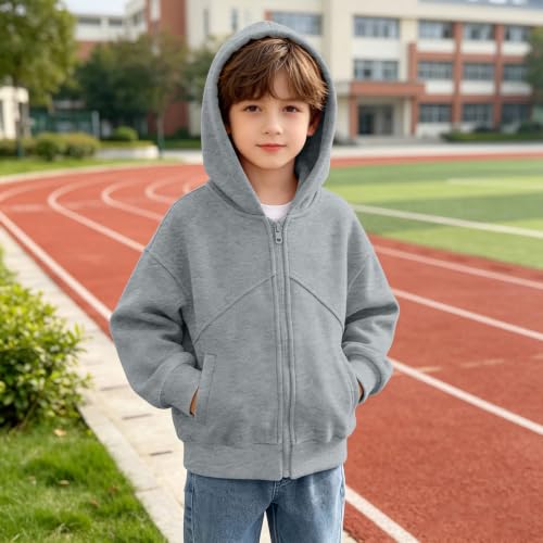 Zip Up Hoodies for Kids Boy Long Sleeve Hooded Sweatshirt Jacket Size 10-12 - image 7