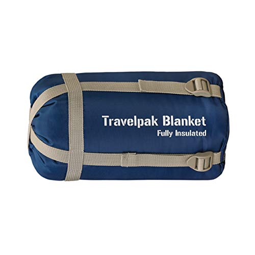 مراجعة بطانية Snugpak Travelpak خفيفة الوزن مع حقيبة ضغط (76×64 بوصة) — أزرق نفطي - الصورة 5