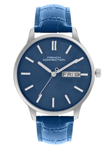 Image of French Connection Versa Blue Round Dial Mens Analogue Watch FCN065UL