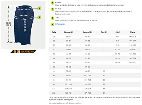 Joma Luxor, Pantaloni Capri Unisex - Adulto, Navy Blue, S - 6