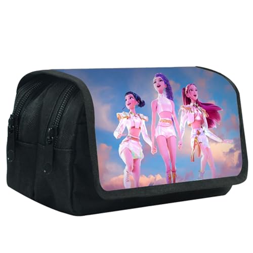 Trousse Scolaire Cartoon, Grande Capacité, Double Fermeture Éclair, Trousse à Crayons pour Enfants, Étudiants et Bureau