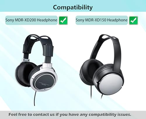 Almohadillas para auriculares HAIZEEN compatibles con Sony MDR-XD200 y MDR-XD150 miniatura 2