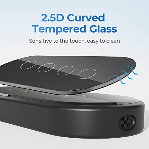 Vislone WiFi Zigbee Intelligent Wireless Scene Touching Switch Home Light Remote Controller 2.5D Curved Tempered Glass with Fluorescent Function Should Works with Zigbee Gateways - Image 4
