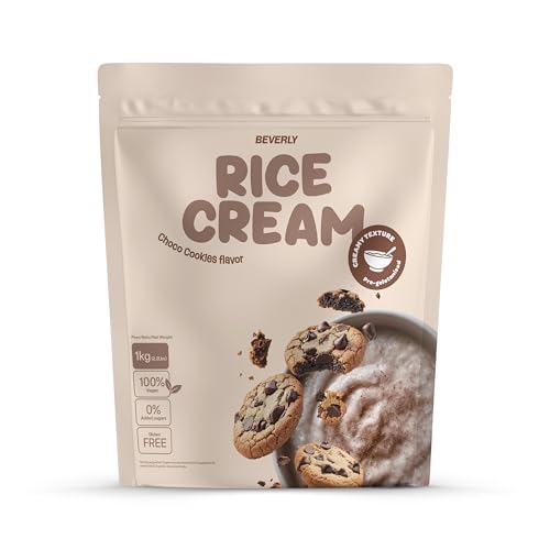 Beverly Crema de Arroz - Harina de Arroz Pregelatinizada - 1 Kg - 29 servicios - Sin Gluten - Sabor (1 KG, CHOCO COOKIES)