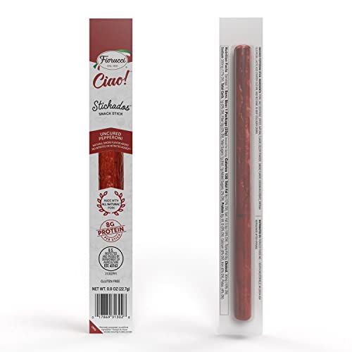 Fiorucci Ciao! Stickado - Dry Aged Pepperoni, Preservative Free, 0.8 Ounce, Pack Of 18 #TOP2