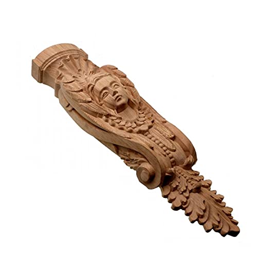 Beefs Character Exquisite Classic Rubber Wood Carved Applique Furniture Natural Decal Color Home Decoration Accessories 1 #TOP15