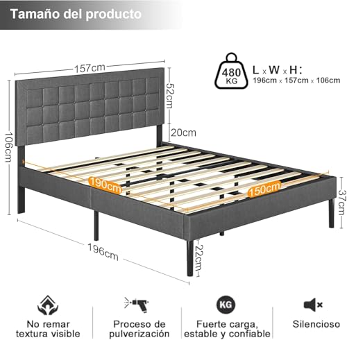 Catálogo de Queen Cama los 5 mejores. 53 Imagen adicional