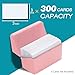 H4D Index Card Holder 3x5, Index Card Box Organizer Case, 3x5 Flash Note Card Holder, 3 Packs (Pastel Colors)