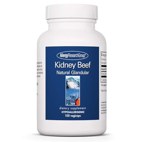 Allergy Research Group Kidney Beef Supplement - Natural Glandular, Freeze-Dried,