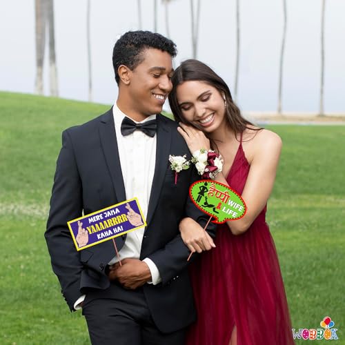 WOBBOX Retail Photo Booth Party Props Diy Kit For Wedding And Functions (10 Pieces)