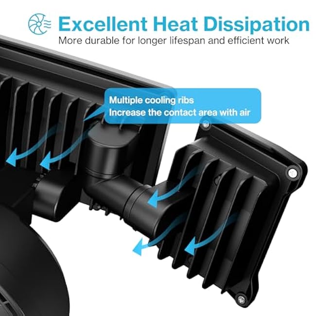 Olafus 60W Flood Lights Outdoor, Switch Controlled 6000LM LED Security Lights, IP65 Waterproof Outside Floodlights, 6500K Exterior Flood Light Fixture Wired for House Yard Porch Eave Black