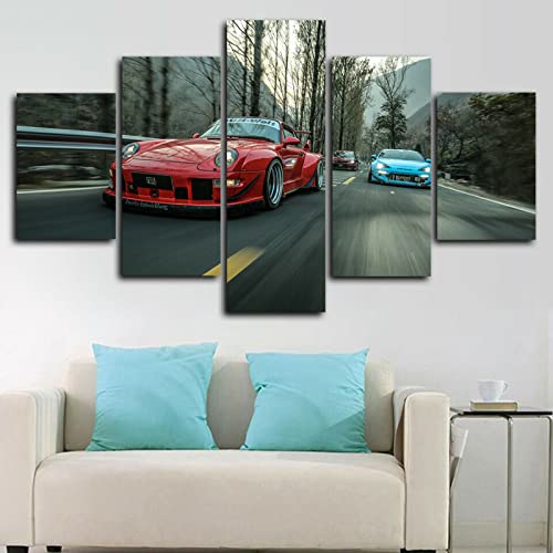 Tableau cuisine décoration murale Porsche Rocket Bunny GT86 en toile avec cadre