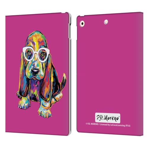 Étui iPad 10.2 cuir Basset anti-rayure protège écran tablette portefeuille P.D. Moreno