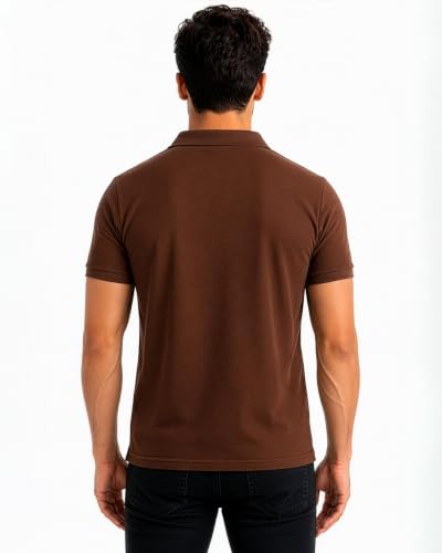 Image of Status Quo Men's Polo T-Shirt | Rich Cotton Blend | Slim Fit | All Day Comfort | Contrast Inner Placket | Polo Collar