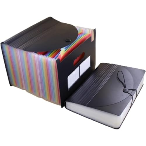 ドキュメントファイル ドキュメントスタンド A4 36ポケット ファイル ボックス 書類ケース 収納ボックス 整理 自立型 大容量 耐用 分類収納 拡張フォルダ ドキュメントスタンド 蓋付き ラベル付き 教室オフィス家庭旅行