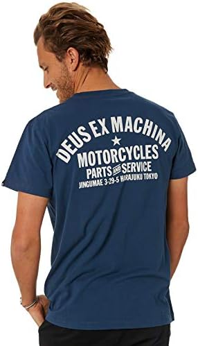Deus Ex Machina - Mens Tokyo Address T-Shirt, Size: Large, Color: Navy