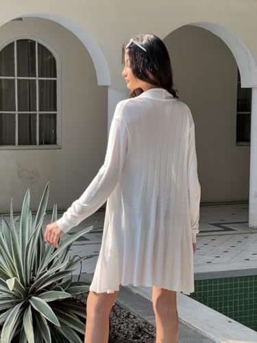 Cardigan Donna In Cotone E Poliestere - Leggero, Aperto Fronte Con Maniche Lunghe - Foto 11