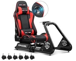 GTPLAYER Simulator Cockpit, sim Racing Cockpit, Soporte para Volante con Altavoces, Compatible con Varios Modelos de Volante y Pedales