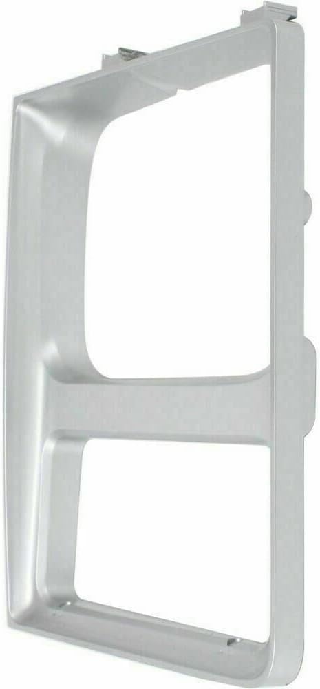 I-MATCH AUTO PARTS Front Left Driver Side Headlight Door Grille Trim Bezel Molding Silver Chrome Textured Plastic For 1985 86 87 1988 Chevrolet GMC Blazer Jimmy Suburban Pickup 15598725 GM2512182